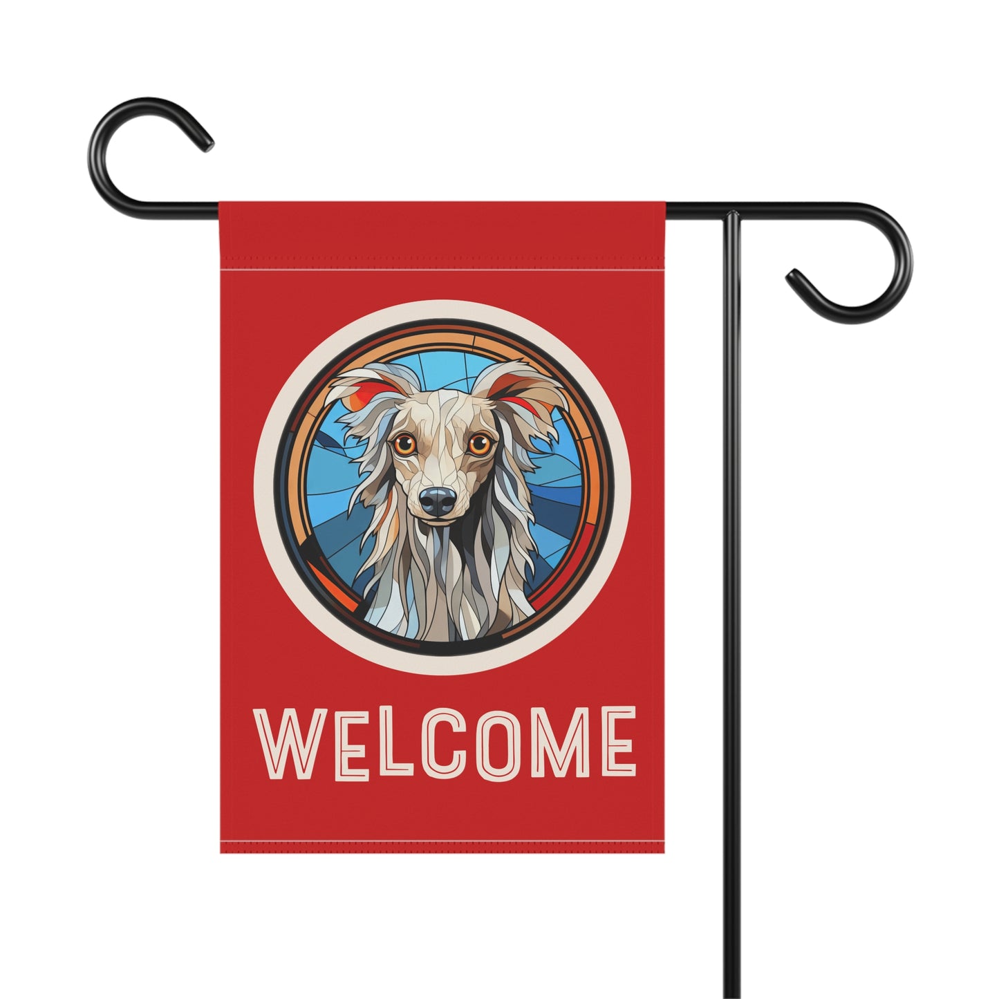 Chinese Crested Welcome 2-Sided Garden & House Flag/Banner