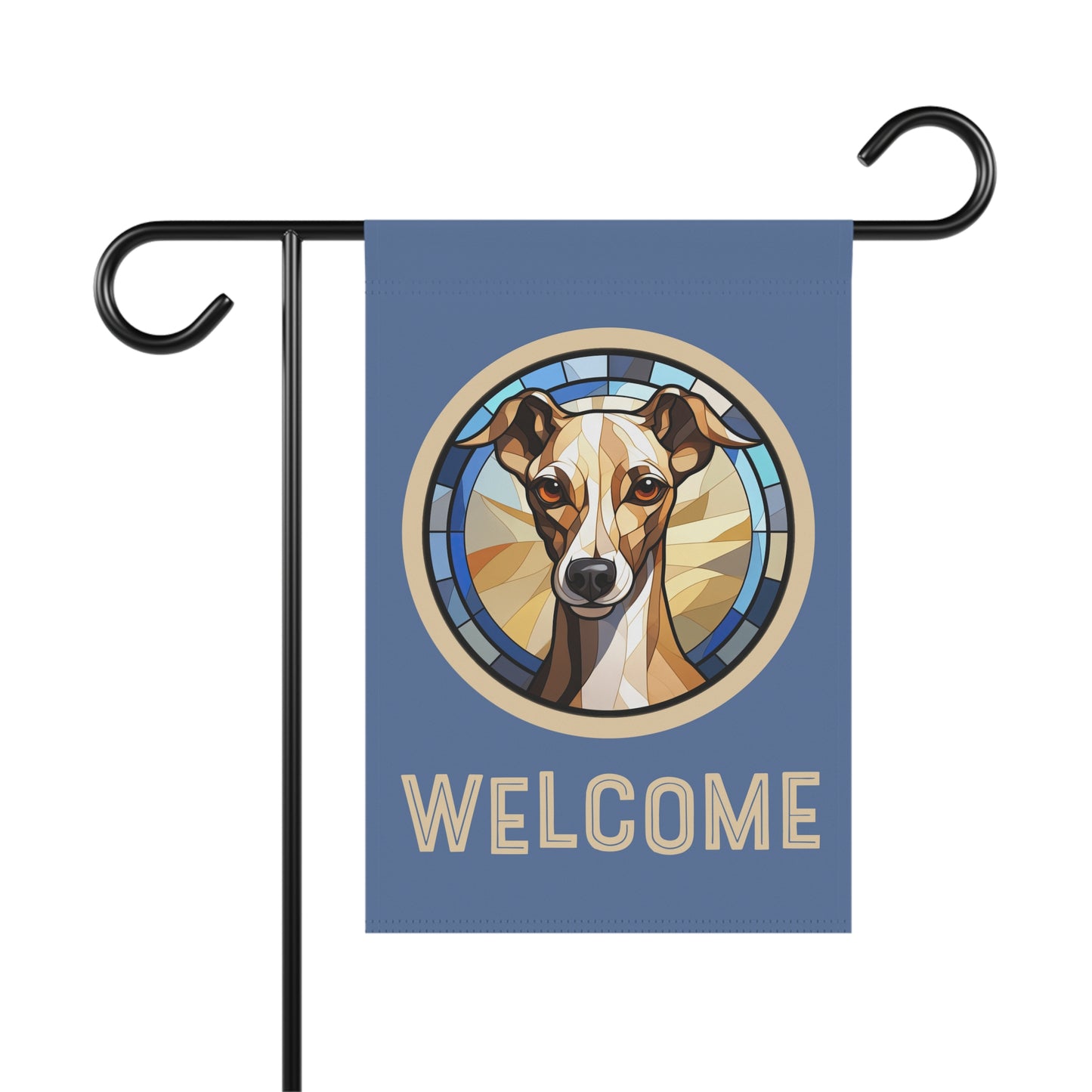 Italian Greyhound Welcome 2-Sided Garden & House Flag/Banner