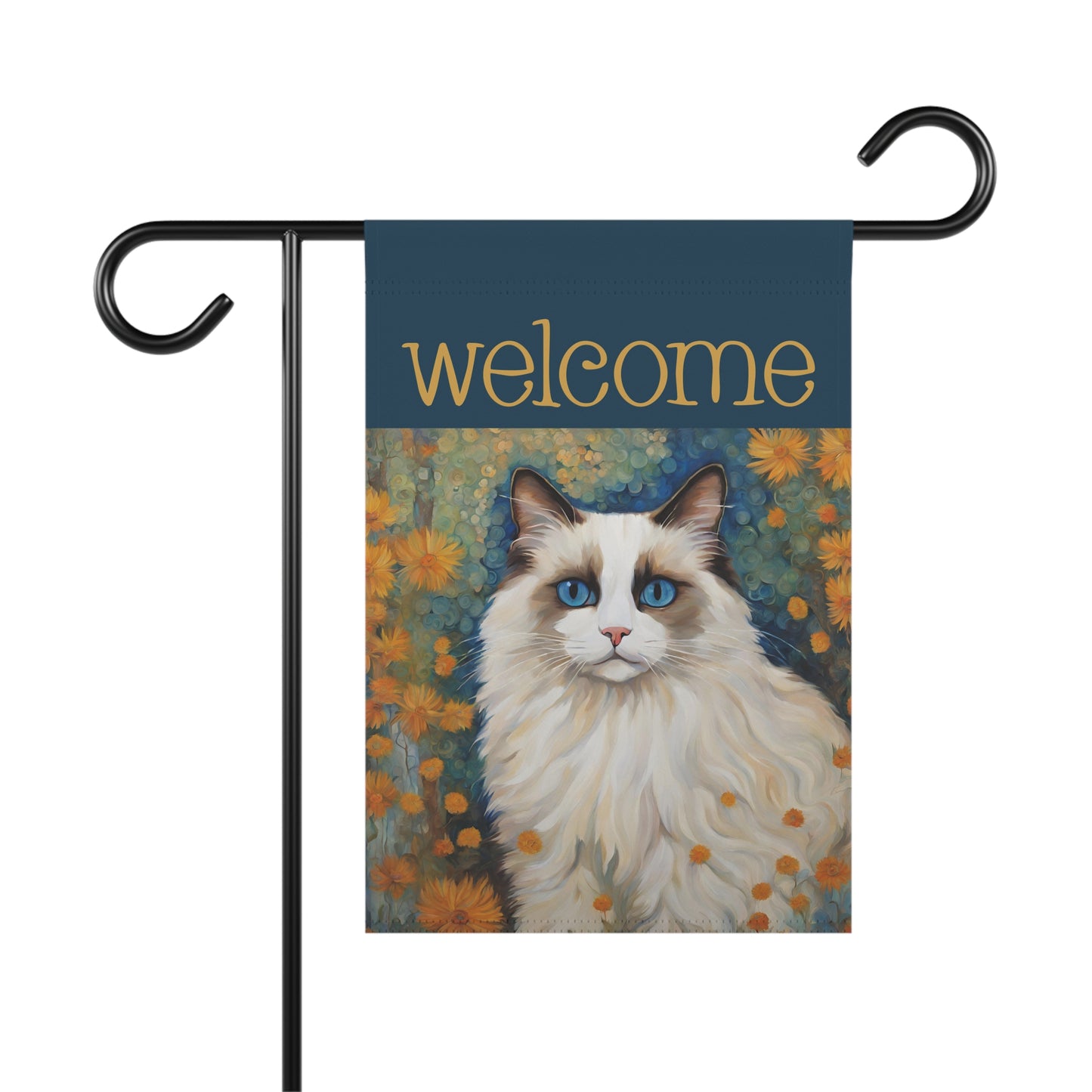 Ragdoll Welcome 2-Sided Garden & House Flag/Banner