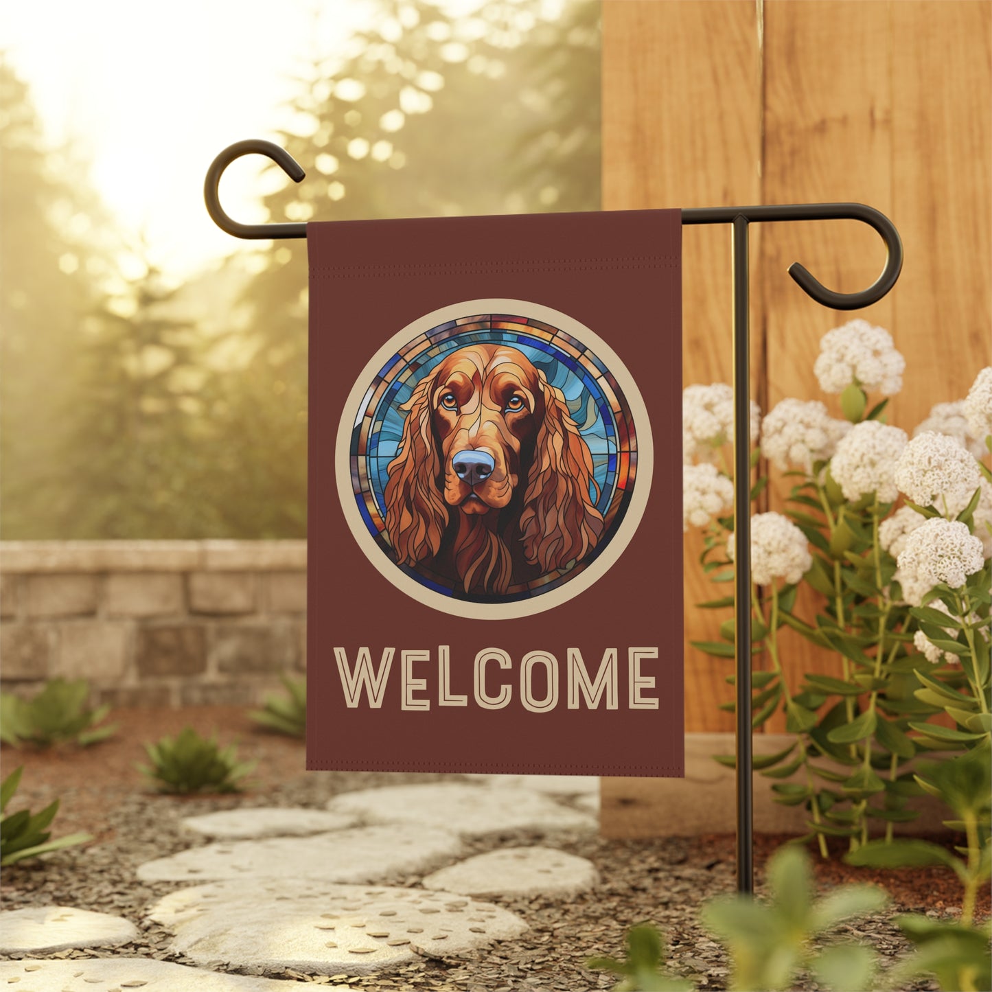 Irish Setter Welcome 2-Sided Garden & House Flag/Banner