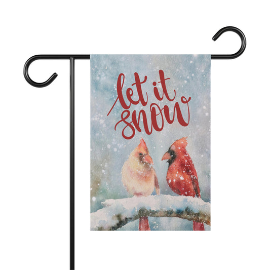 Let it Snow Cardinals 2-Sided Garden & House Banner