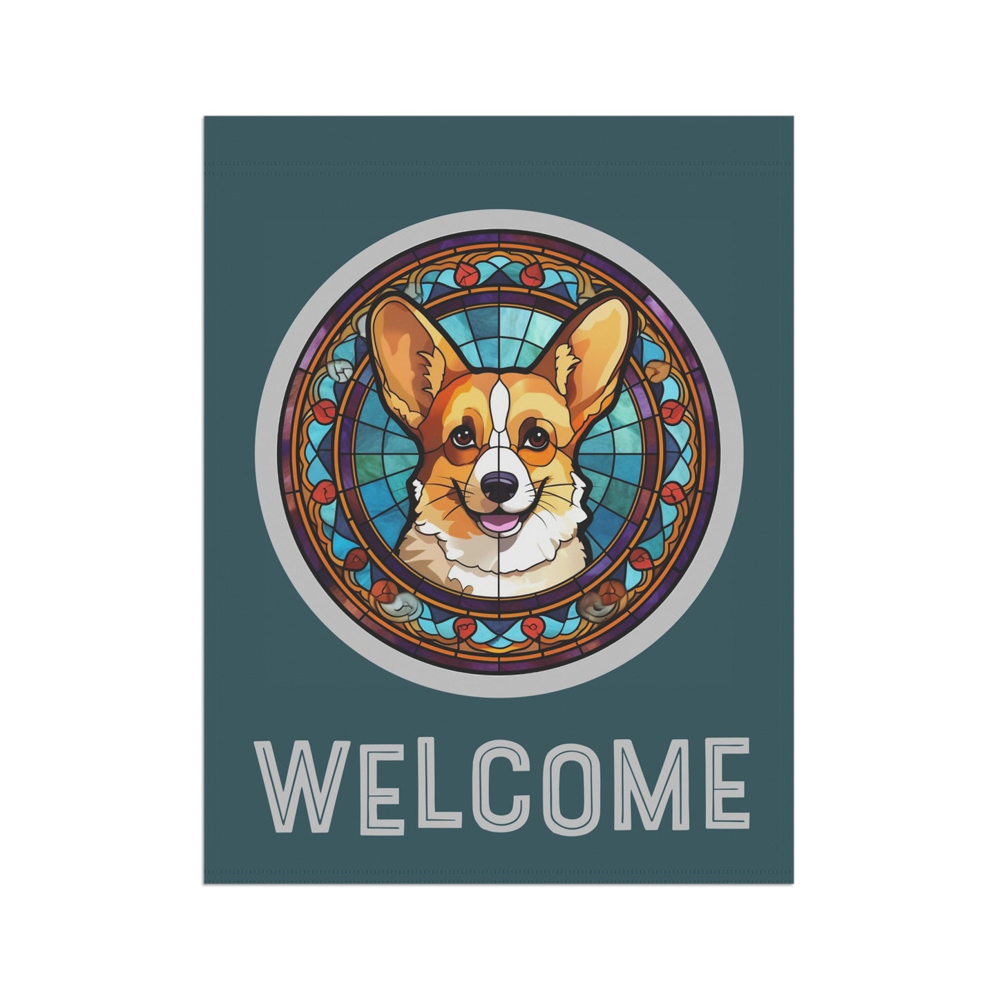 Corgi Welcome 2-Sided Garden & House Flag/Banner