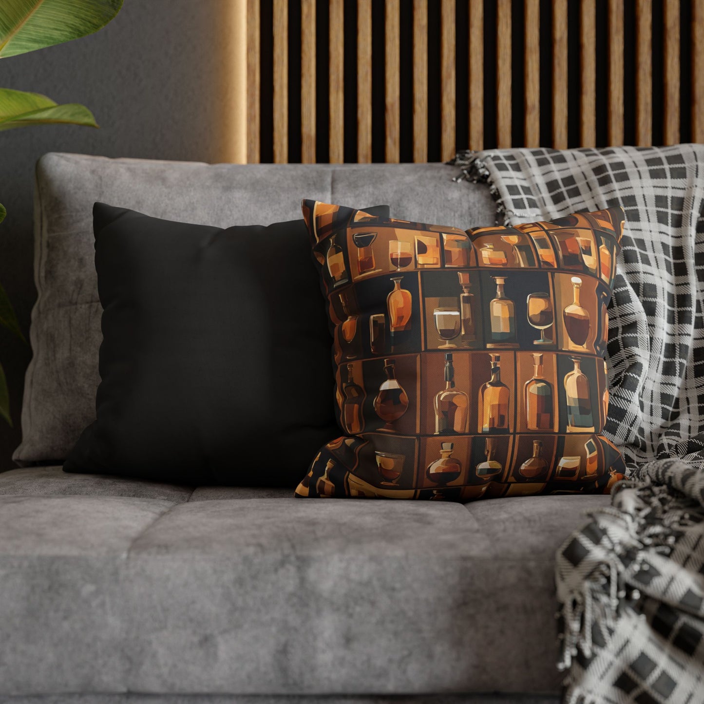 Well Stocked Square Poly Canvas Pillowcase