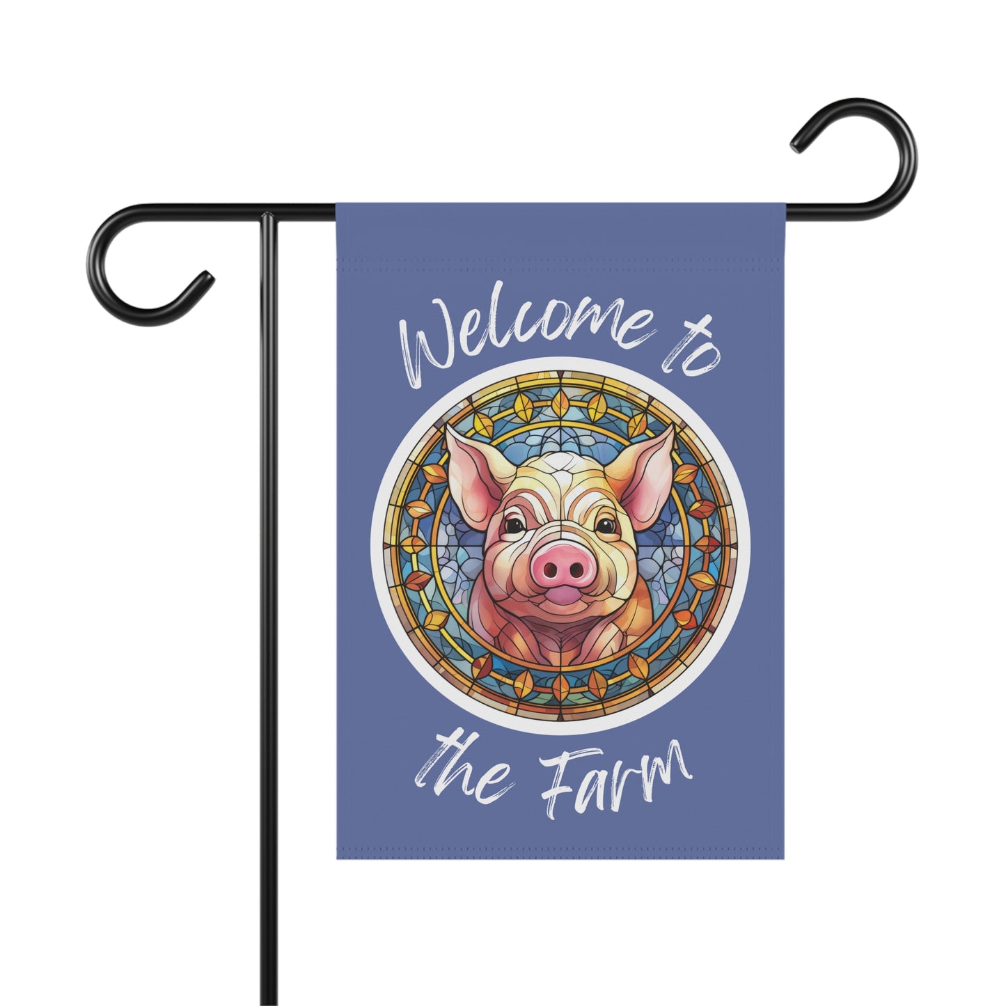 Welcome to the Farm Pig 2-Sided Garden & House Flag/Banner