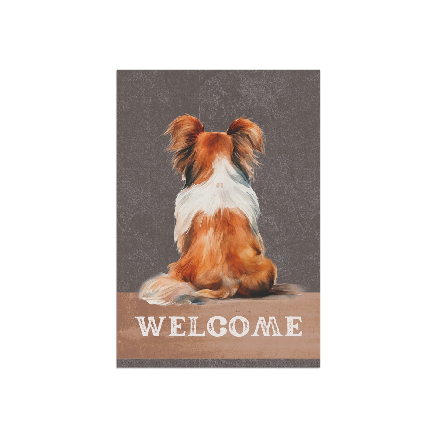 Papillon Welcome 2-Sided Garden & House Flag/Banner