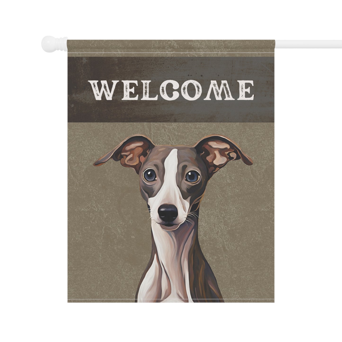 Greyhound Welcome 2-Sided Garden & House Flag/Banner