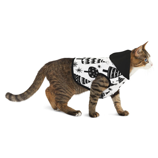 B&W Christmas Pet Hoodie