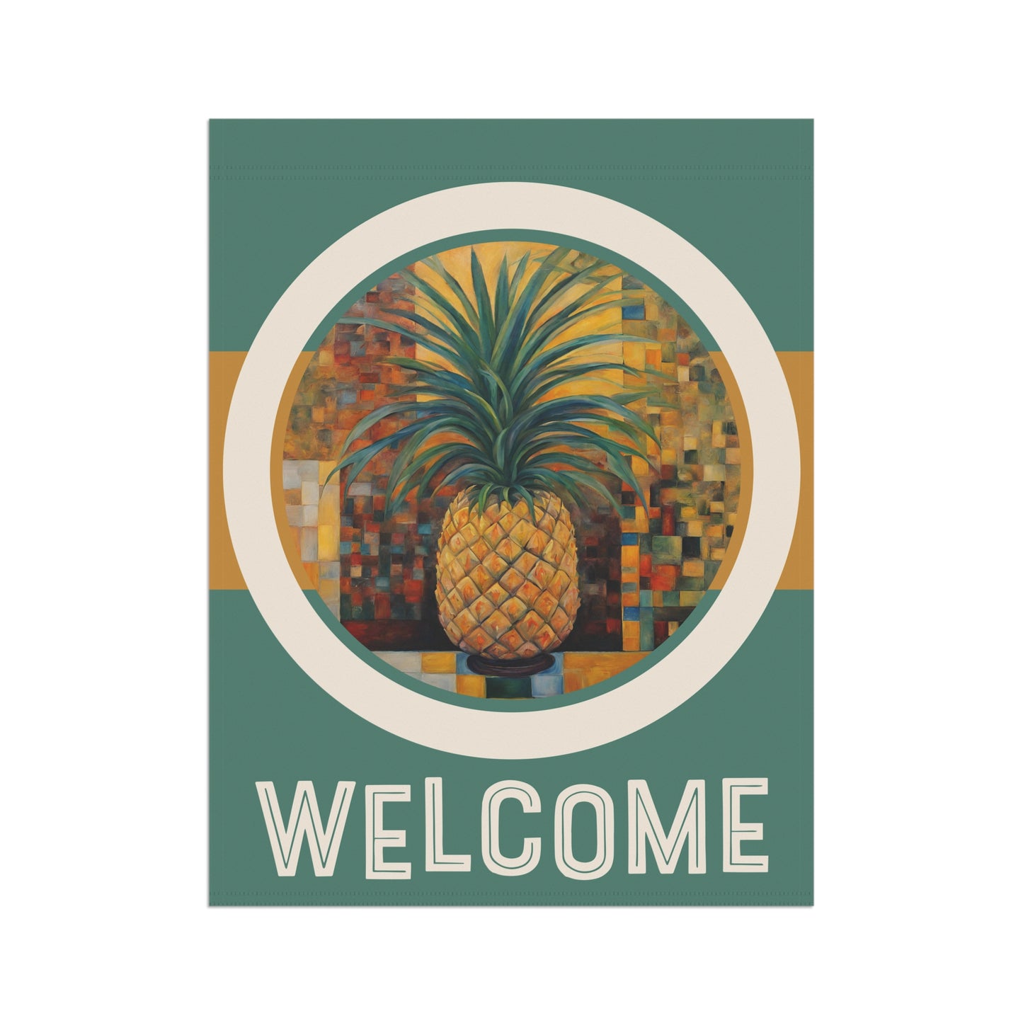 Pineapple Delight Welcome 2-Sided Garden & House Flag/Banner