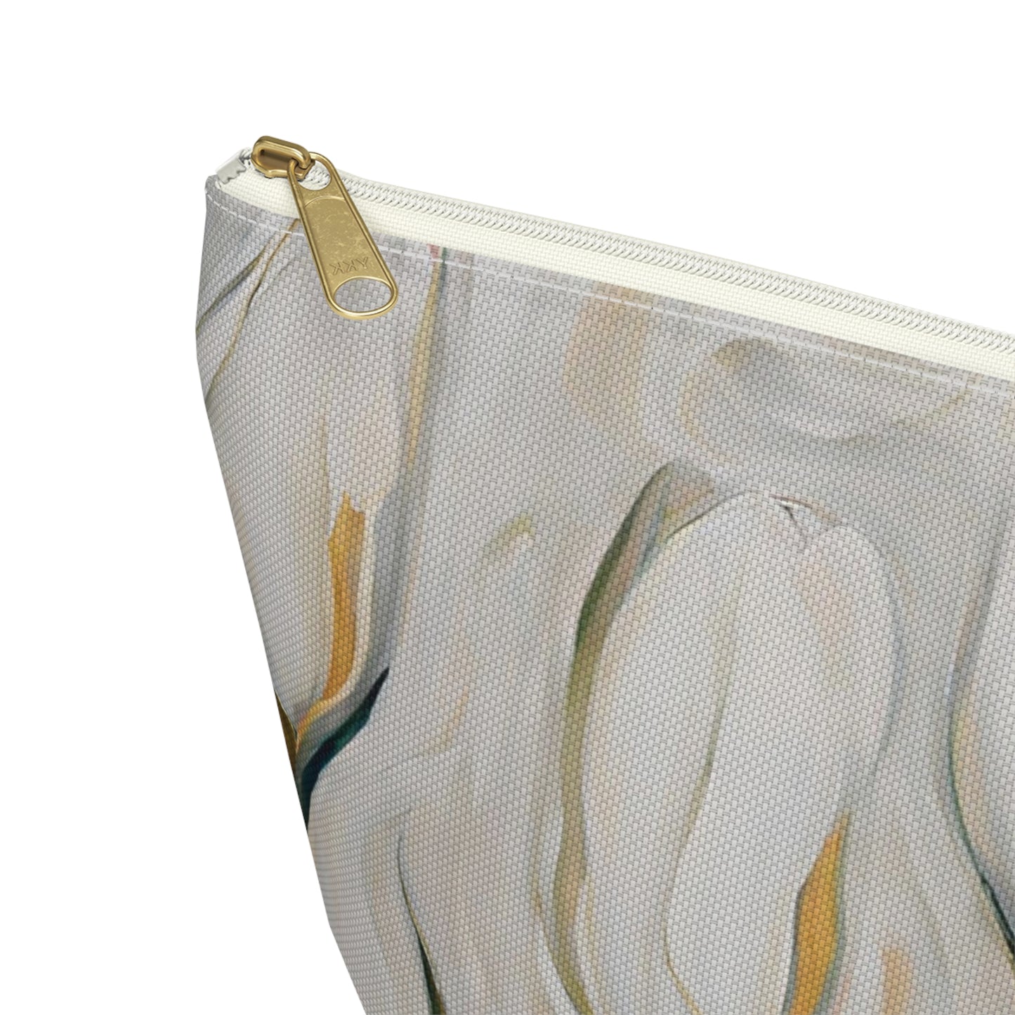 White Tulips Accessory Pouch w T-bottom