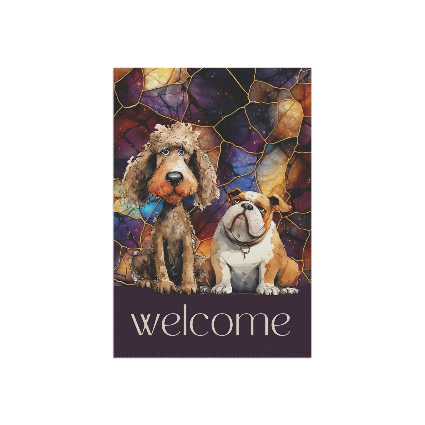 Dog Friends Welcome 2-Sided Garden & House Flag/Banner