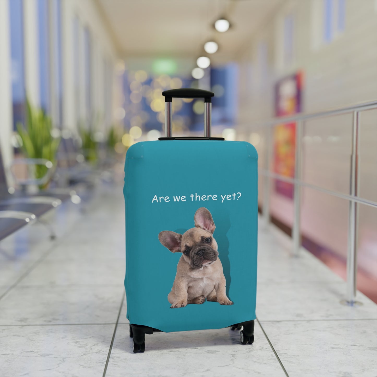 French Bulldog Are We There Yet Luggage Cover