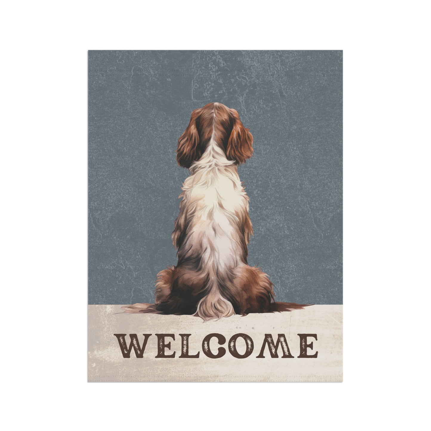 English Springer Spaniel Welcome 2-Sided Garden & House Flag/Banner