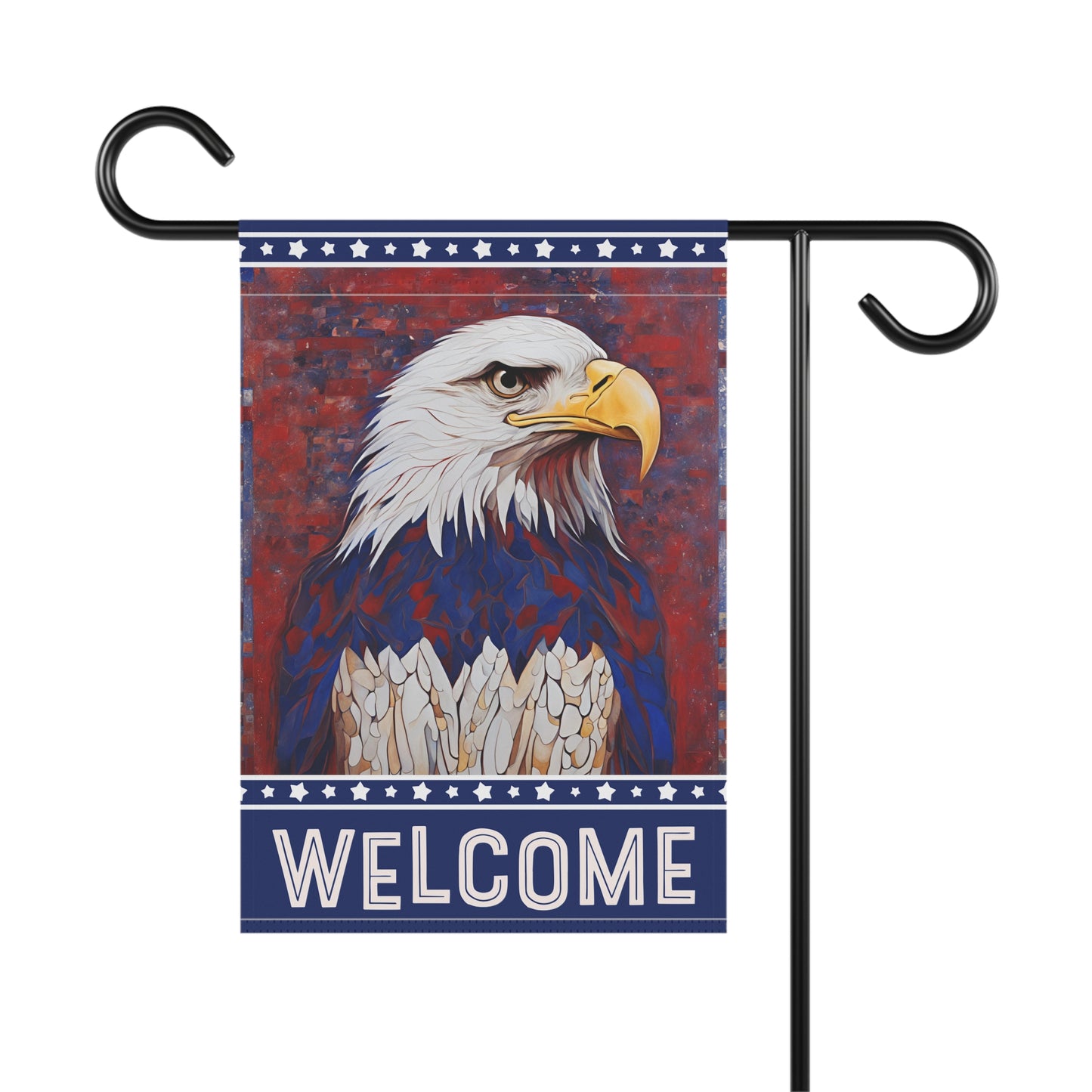 All American Eagle Welcome 2-Sided Garden & House Flag/Banner