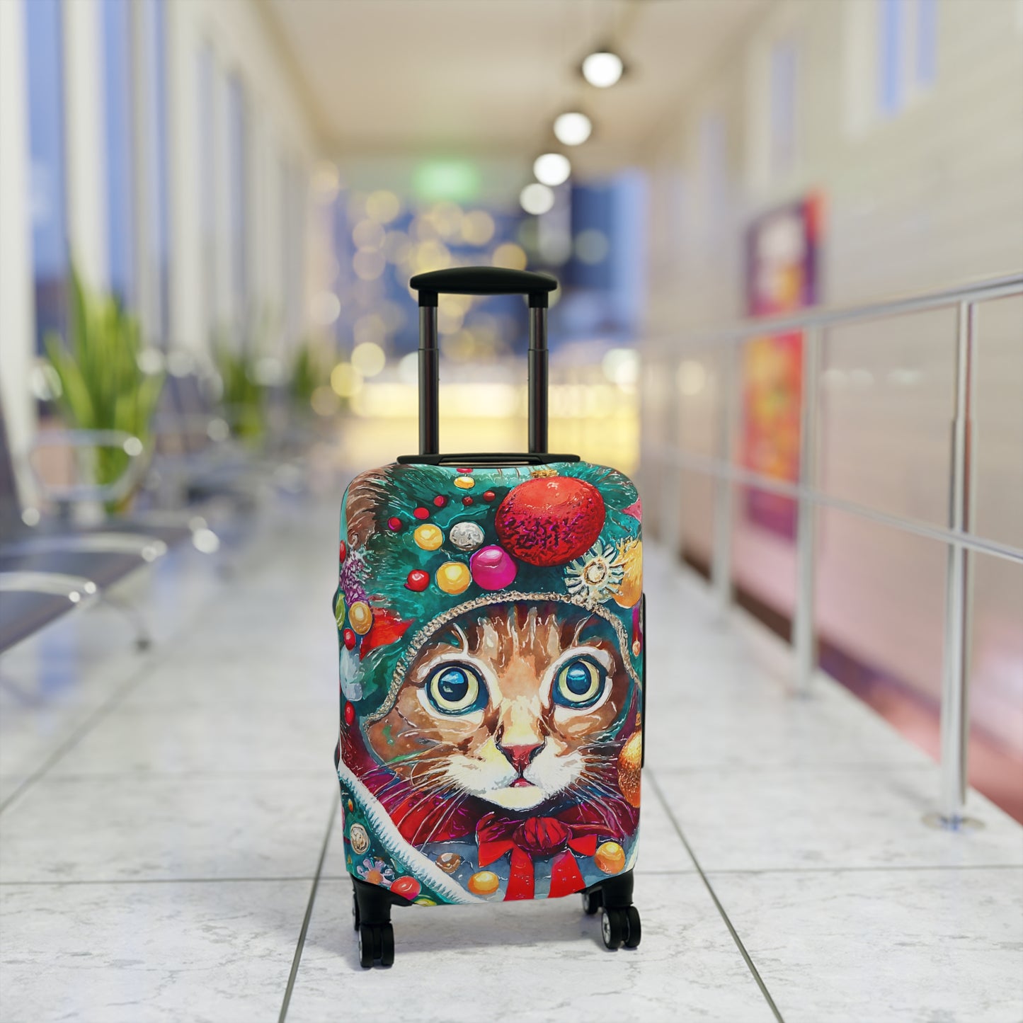 Ornament Cat Christmas Art Luggage Cover