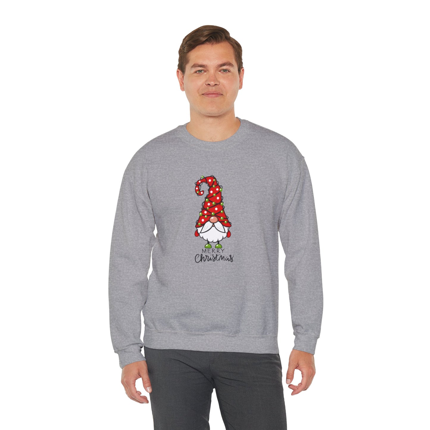 Merry Christmas Gnome Unisex Heavy Blend™ Crewneck Sweatshirt