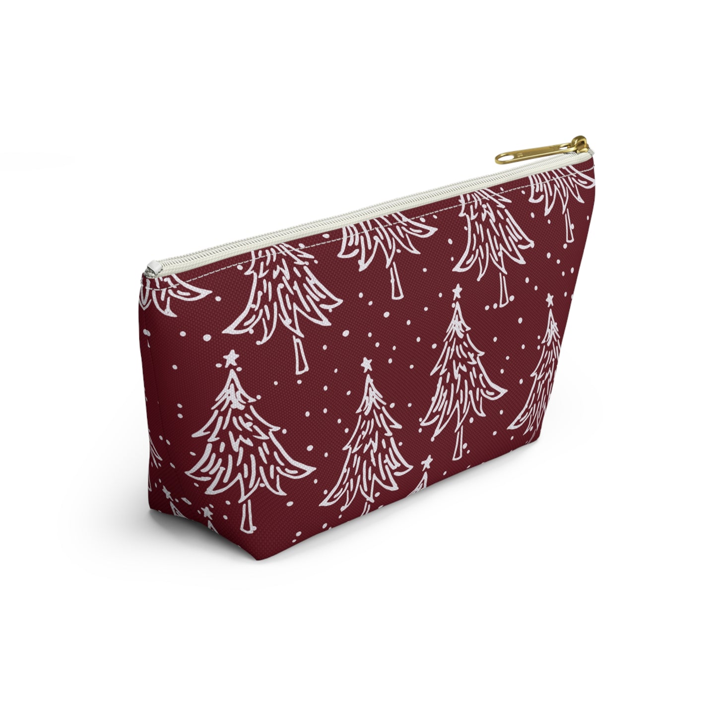 Christmas Trees for All Red Accessory Pouch w T-bottom