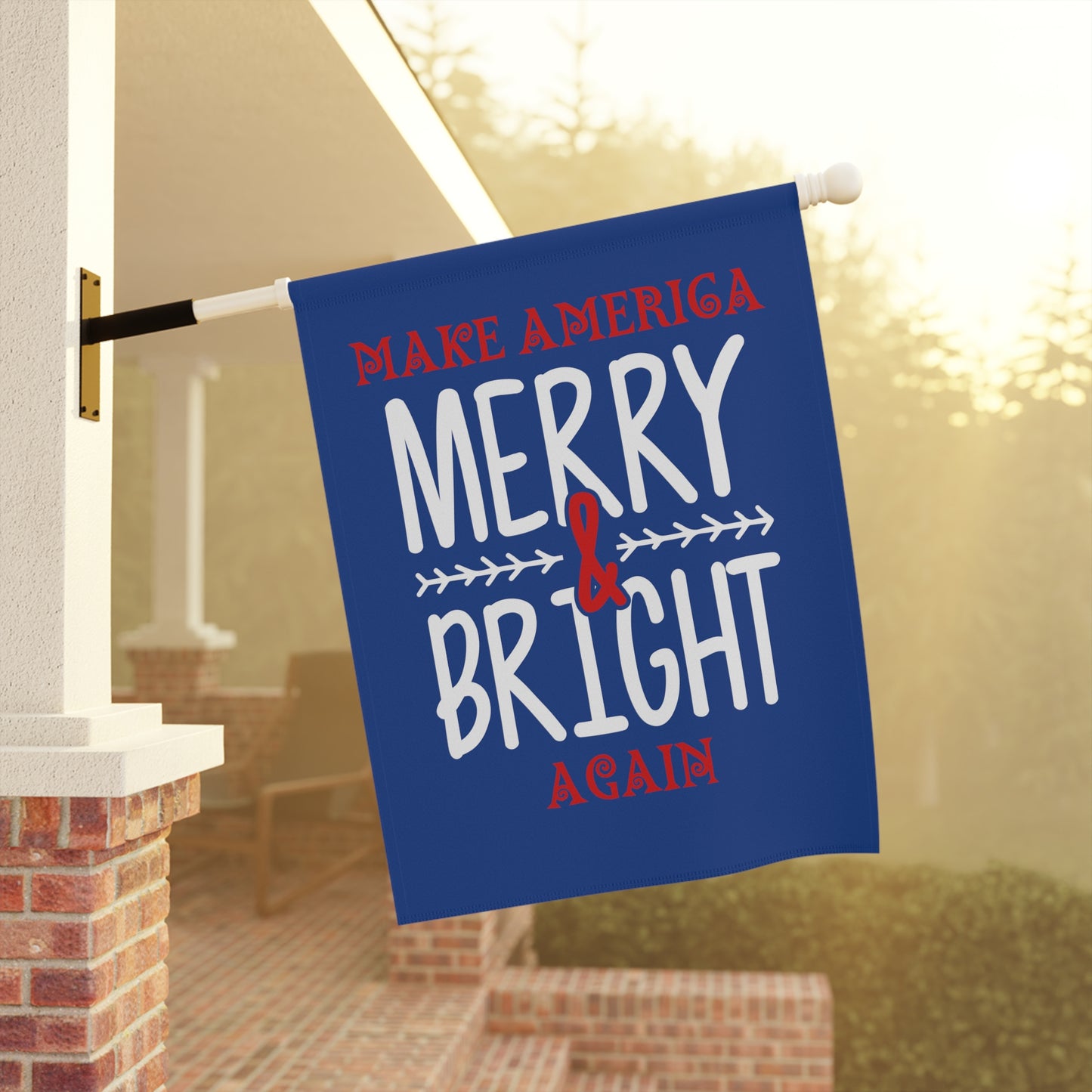 Bold Make America Merry & Bright Again 2- Sided House Flag