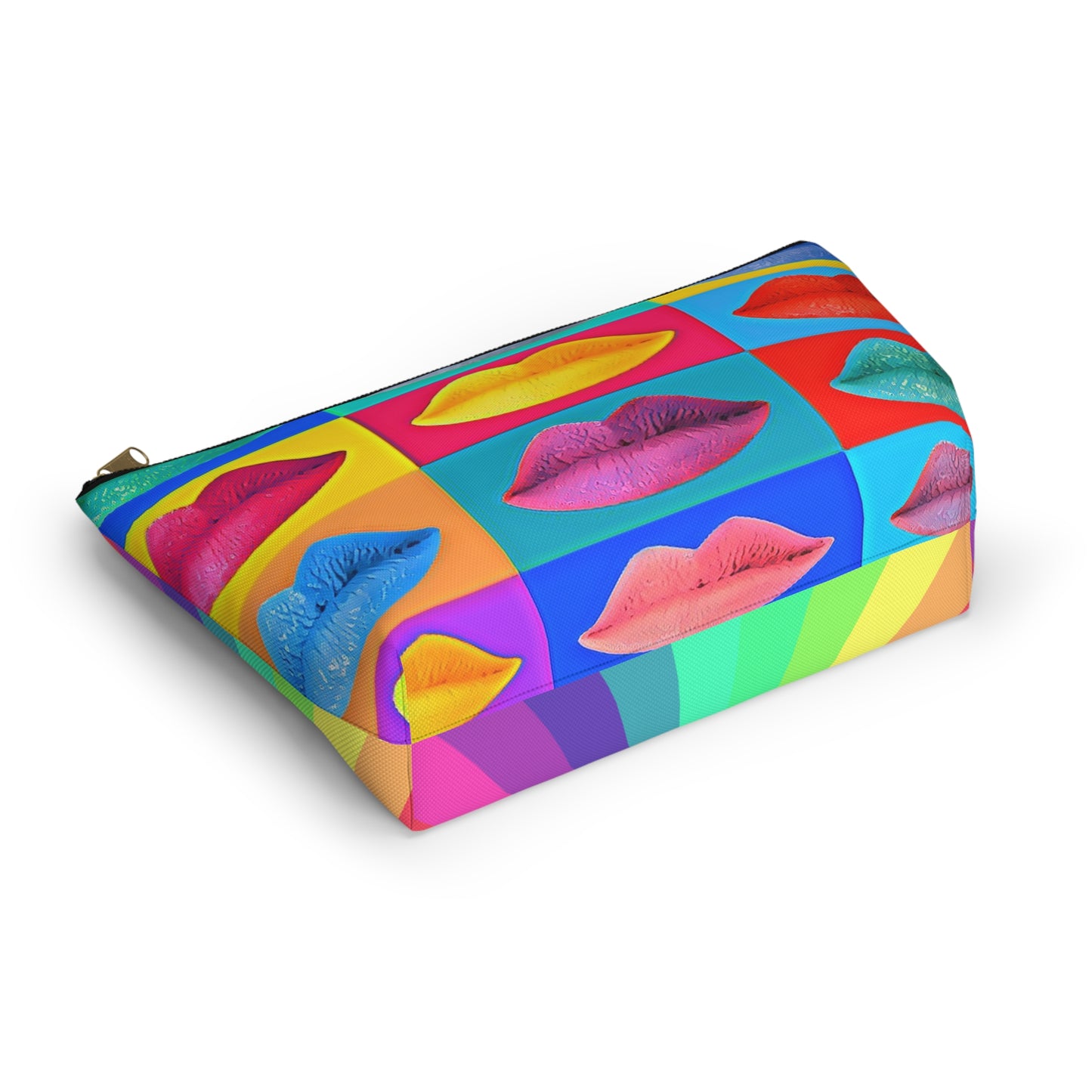 Pop Art Lips Accessory Pouch w T-bottom