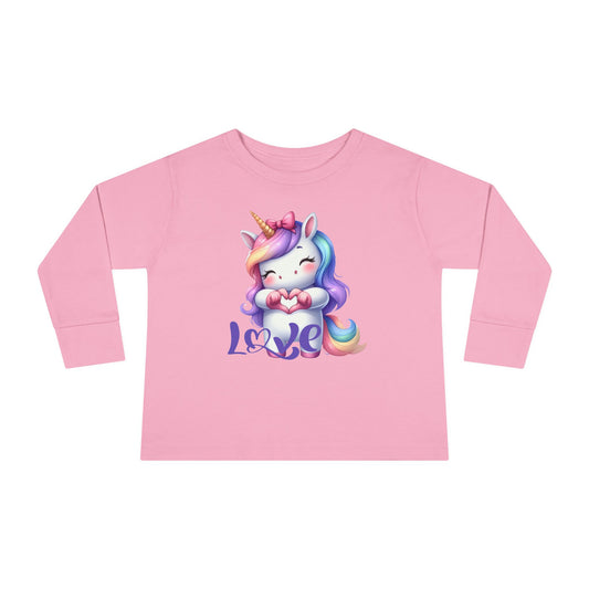 Unicorn Love Toddler Long Sleeve Tee