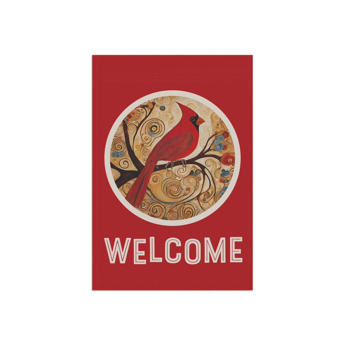 Red Cardinal Welcome 2-Sided Garden & House Flag/Banner