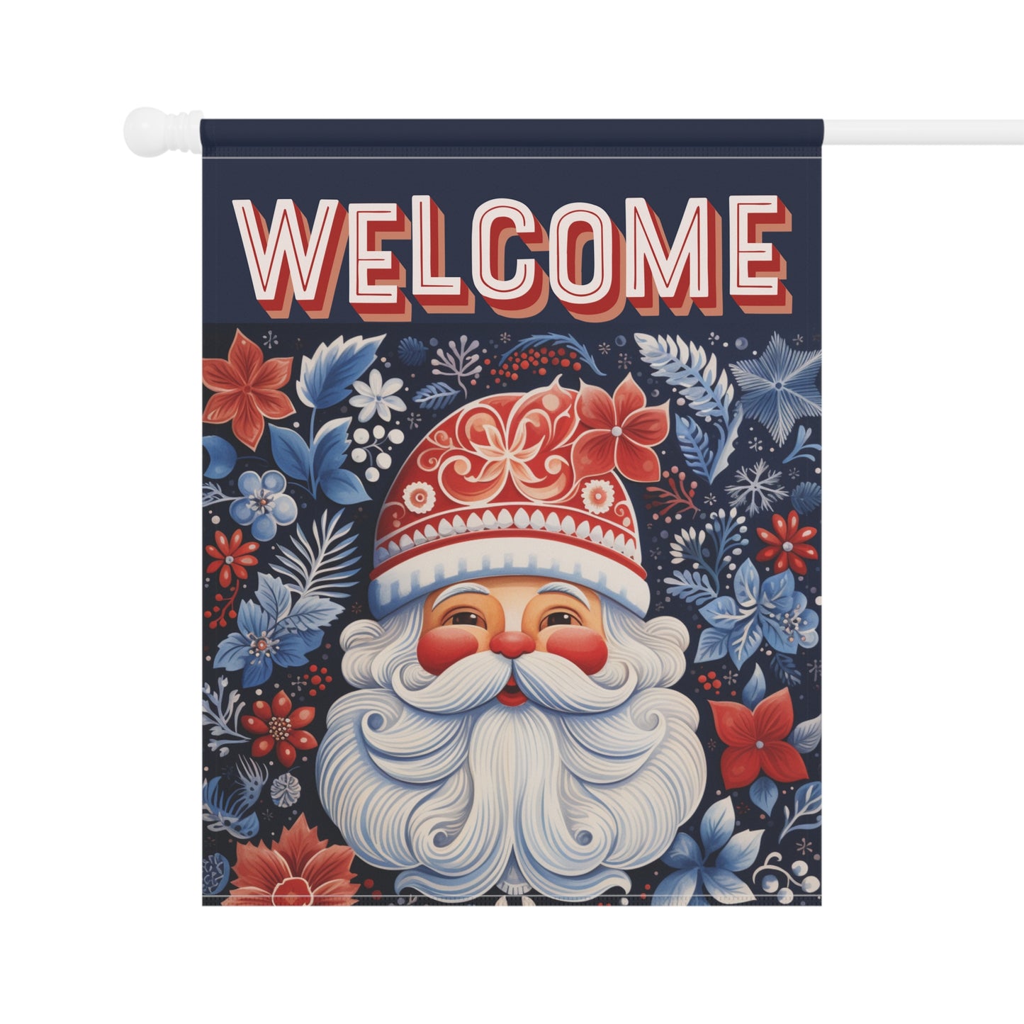 Nordic Santa Welcome 2-Sided  Garden & House Flag/Banner