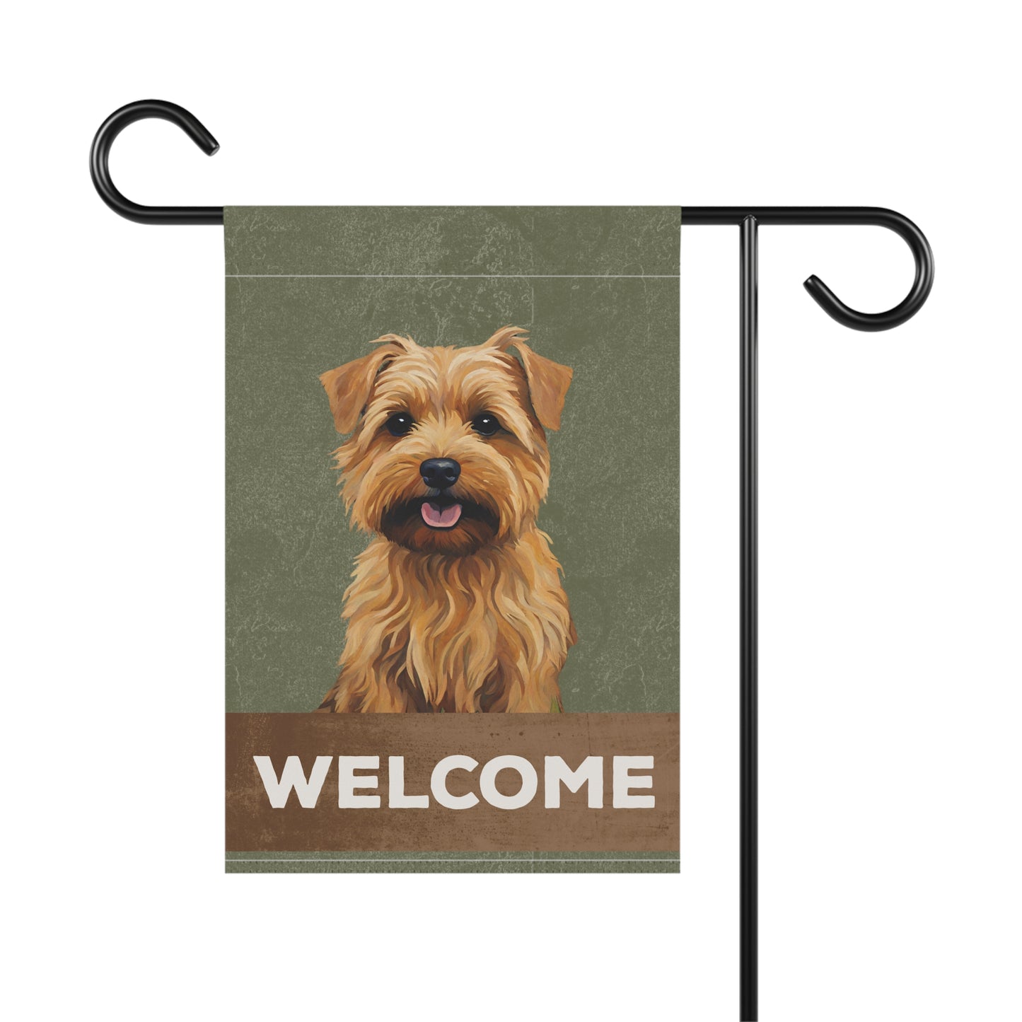 Norfolk Terrier Welcome 2-Sided Garden & House Flag/Banner