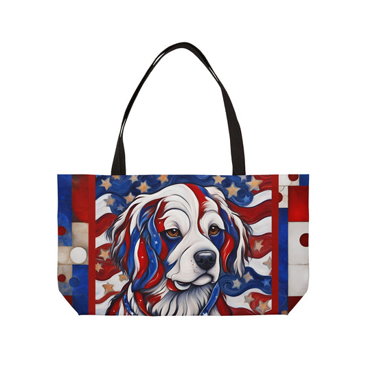 All American Dog Weekender Tote Bag