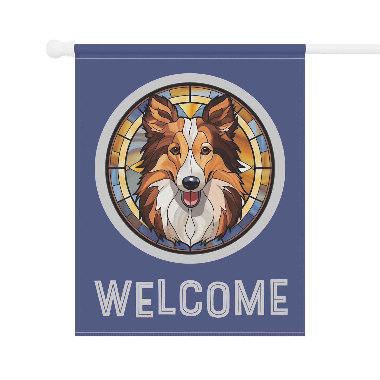 Shetland Sheepdog Welcome 2-Sided Garden & House Flag/Banner