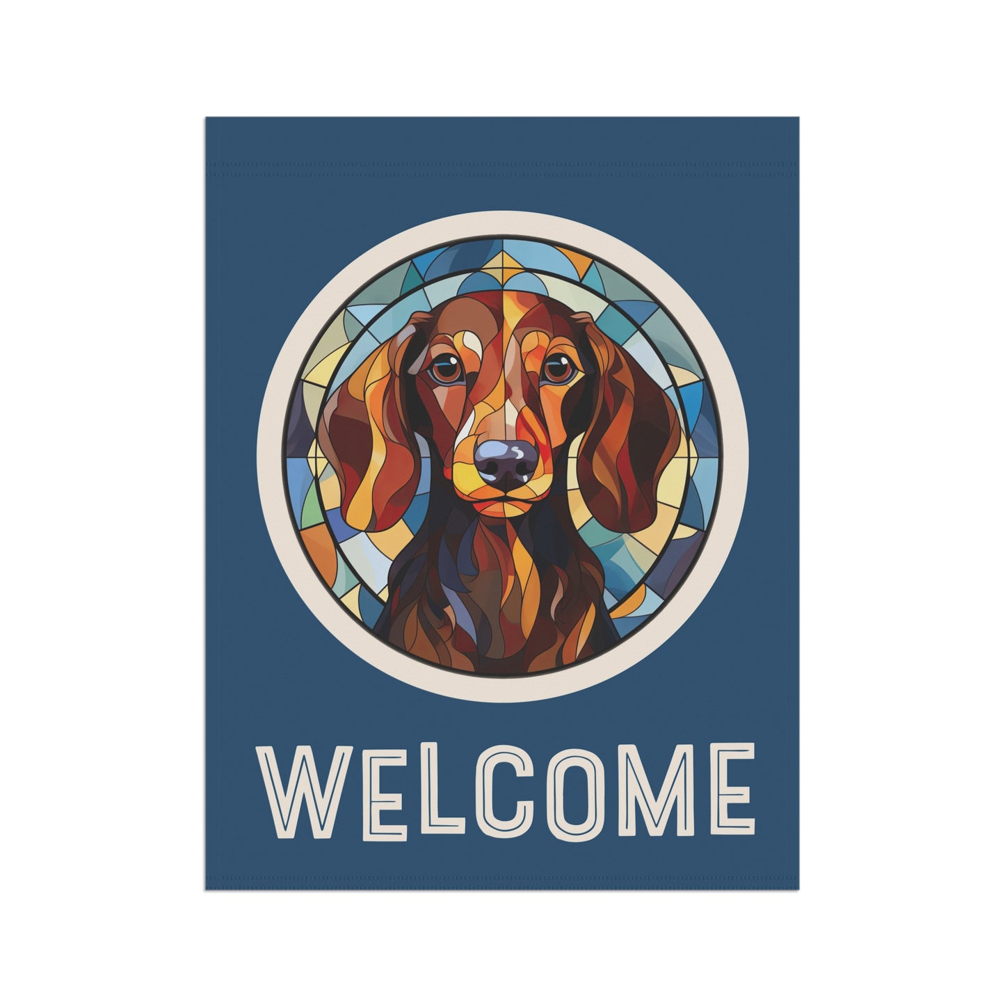 Dachshund Welcome 2-Sided Garden & House Flag/Banner