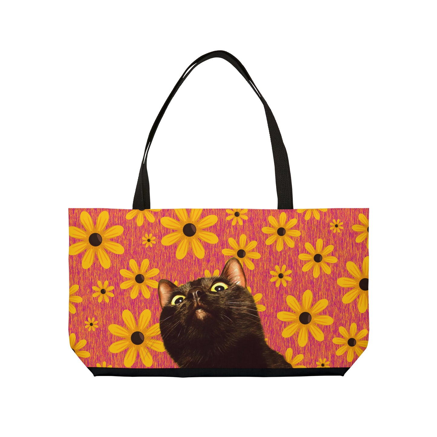 Fielding Black Cat Yellow Daisies Weekender Tote Bag