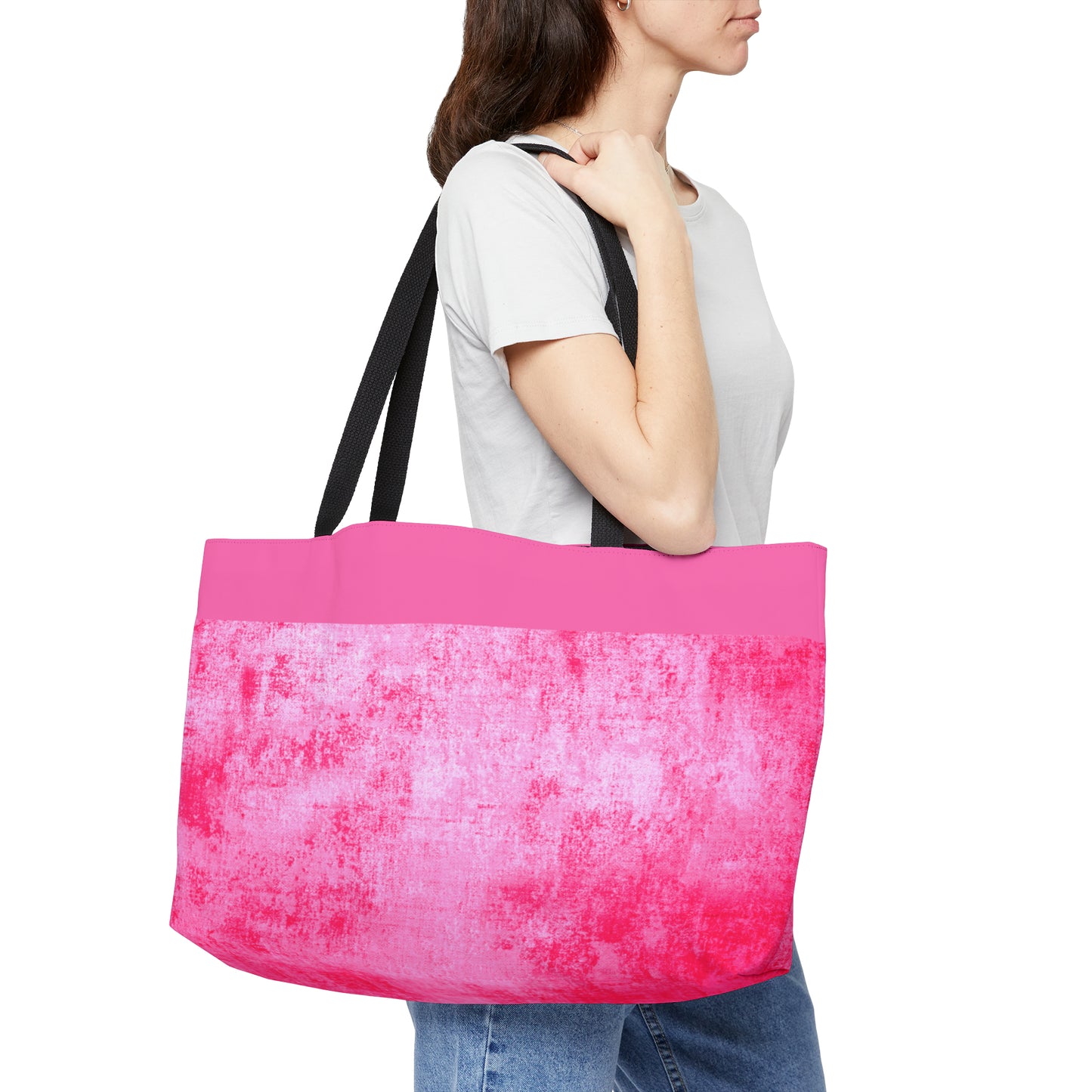 Pink Grunge Weekender Tote Bag