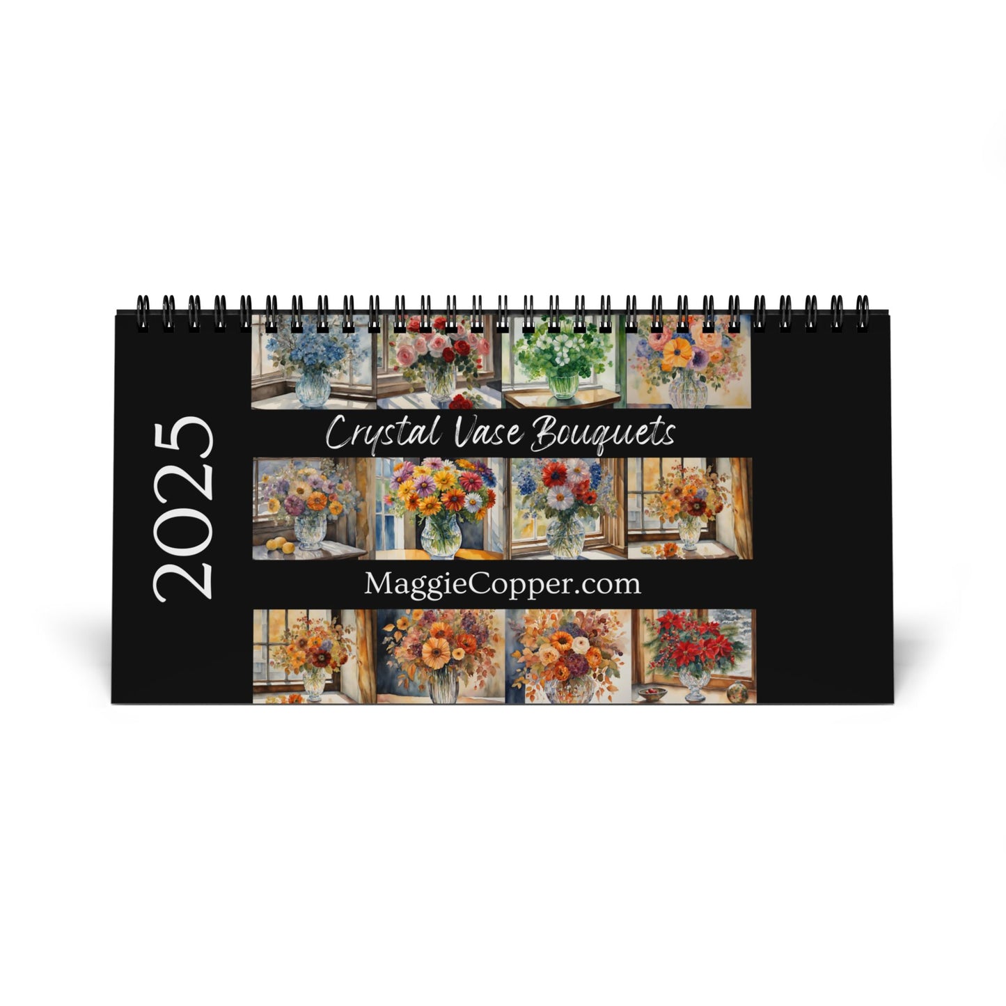 Crystal Vase Bouquets 2025 Desktop Calendar