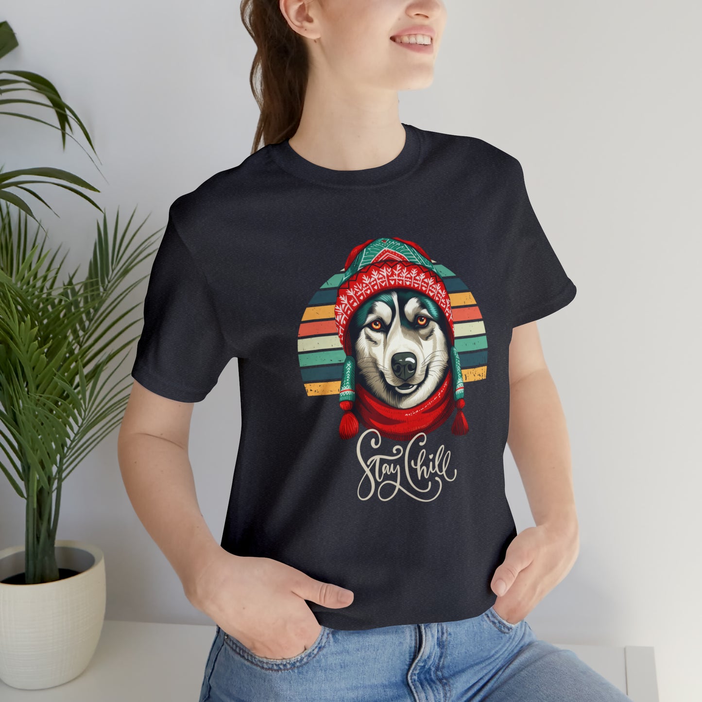 Stay Chill Alaskan Malamute Unisex Jersey Short Sleeve Tee