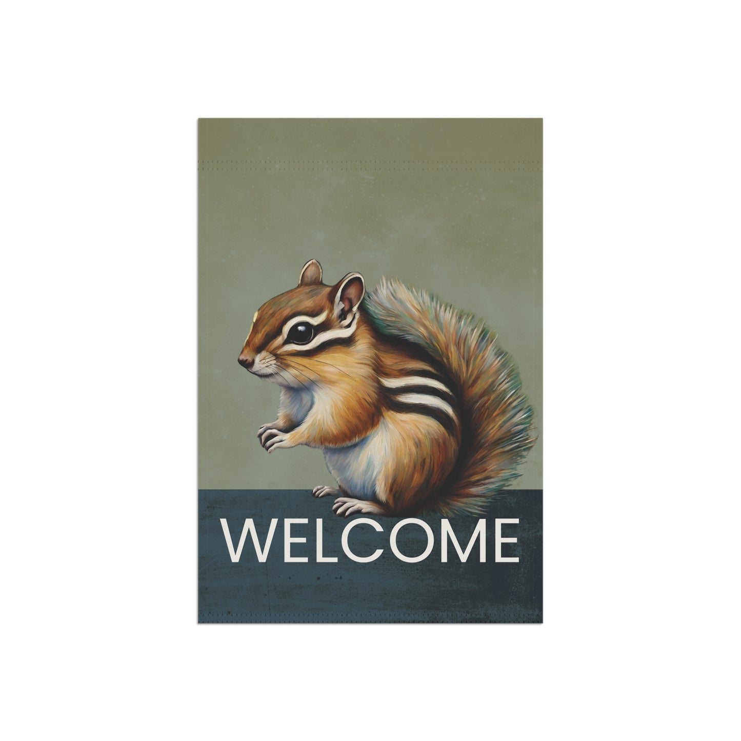 Chipmunk Welcome 2-Sided Garden & House Flag/Banner