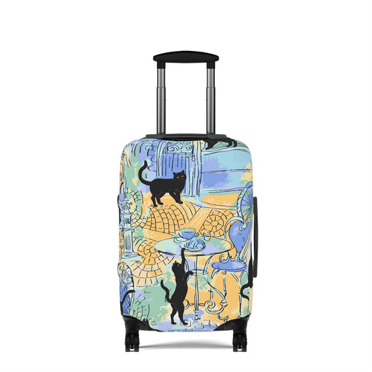 Paris Black Cats Luggage Cover