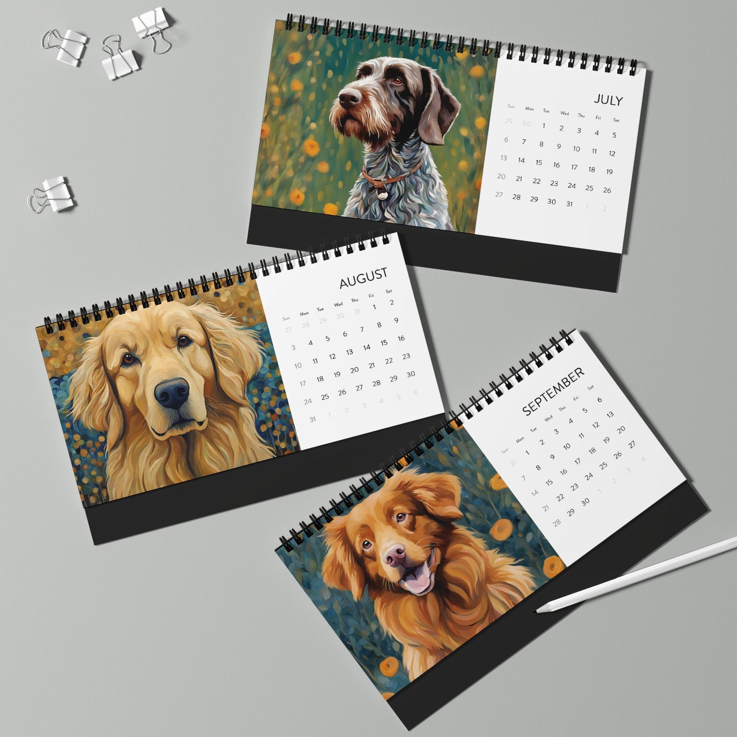 Bird Dogs 2025 Desktop Calendar