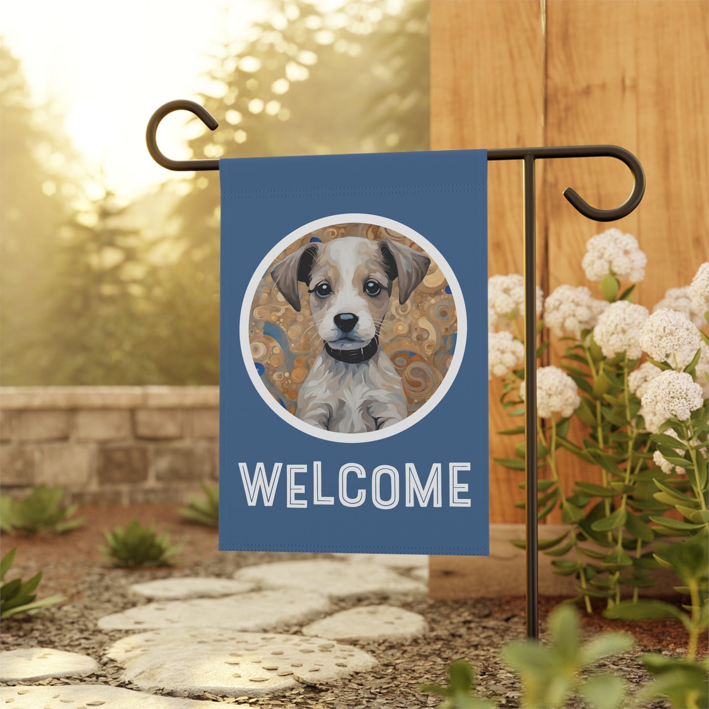 Phillip the Dog 2 Welcome 2-Sided Garden & House Flag/Banner