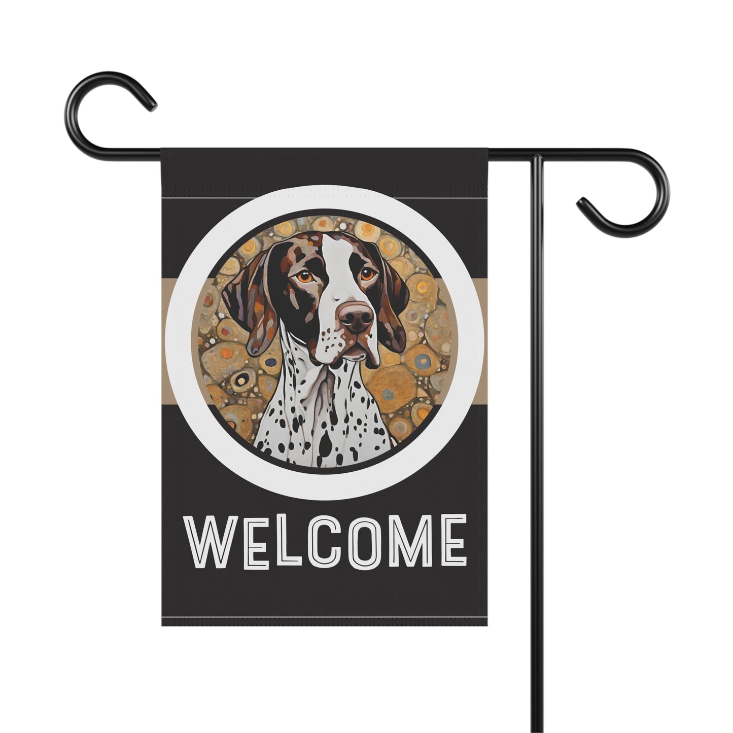 Pointer Welcome 2-Sided Garden & House Flag/Banner