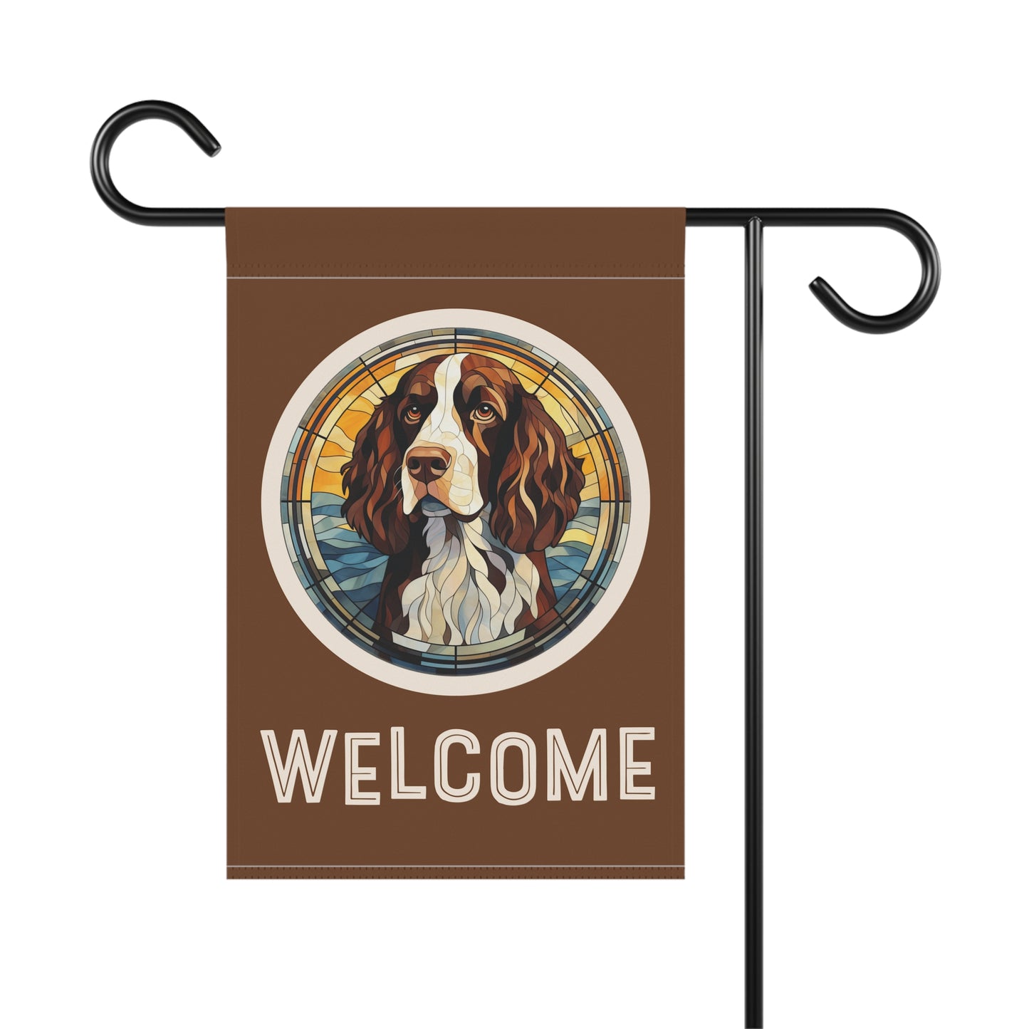 English Springer Spaniel Welcome 2-Sided Garden & House Flag/Banner