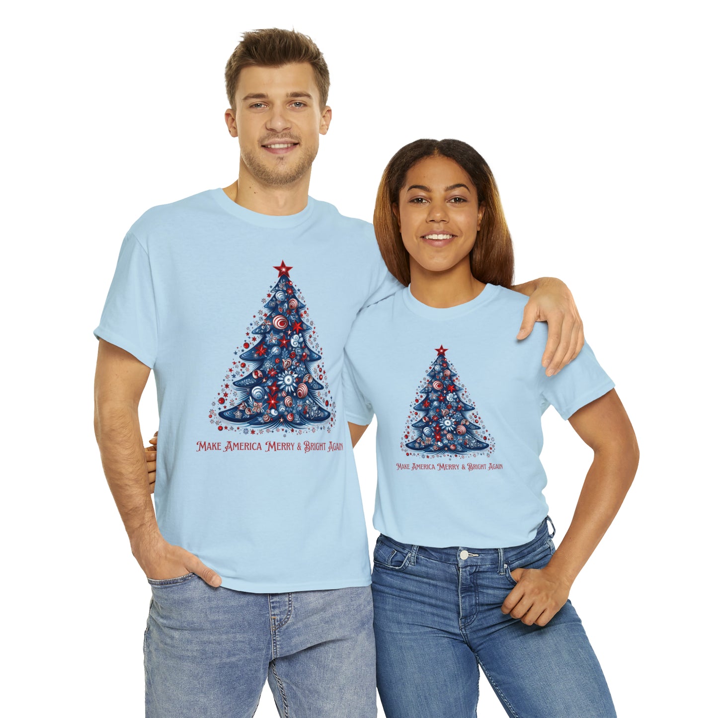 Make America Merry & Bright Again 2 Unisex Heavy Cotton Tee