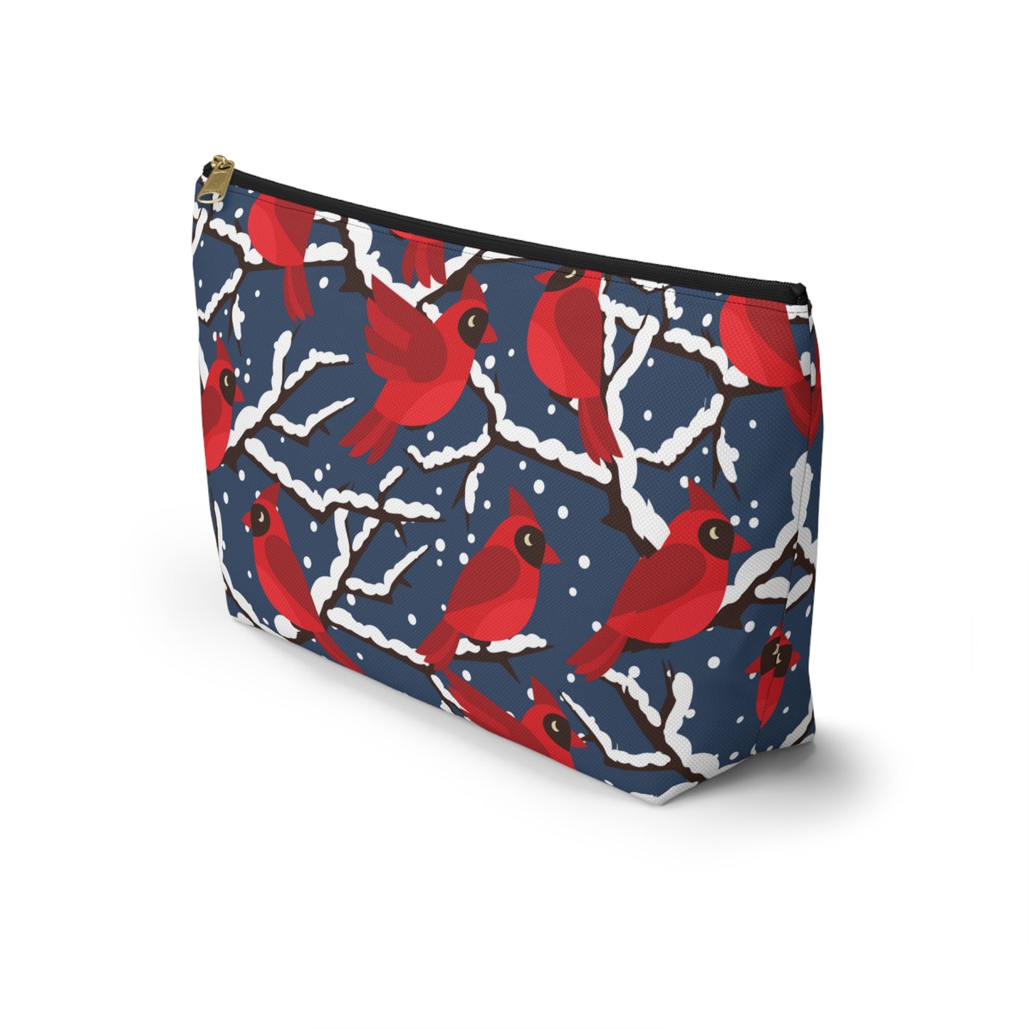 Cardinals on Snowy Branches Accessory Pouch w T-bottom