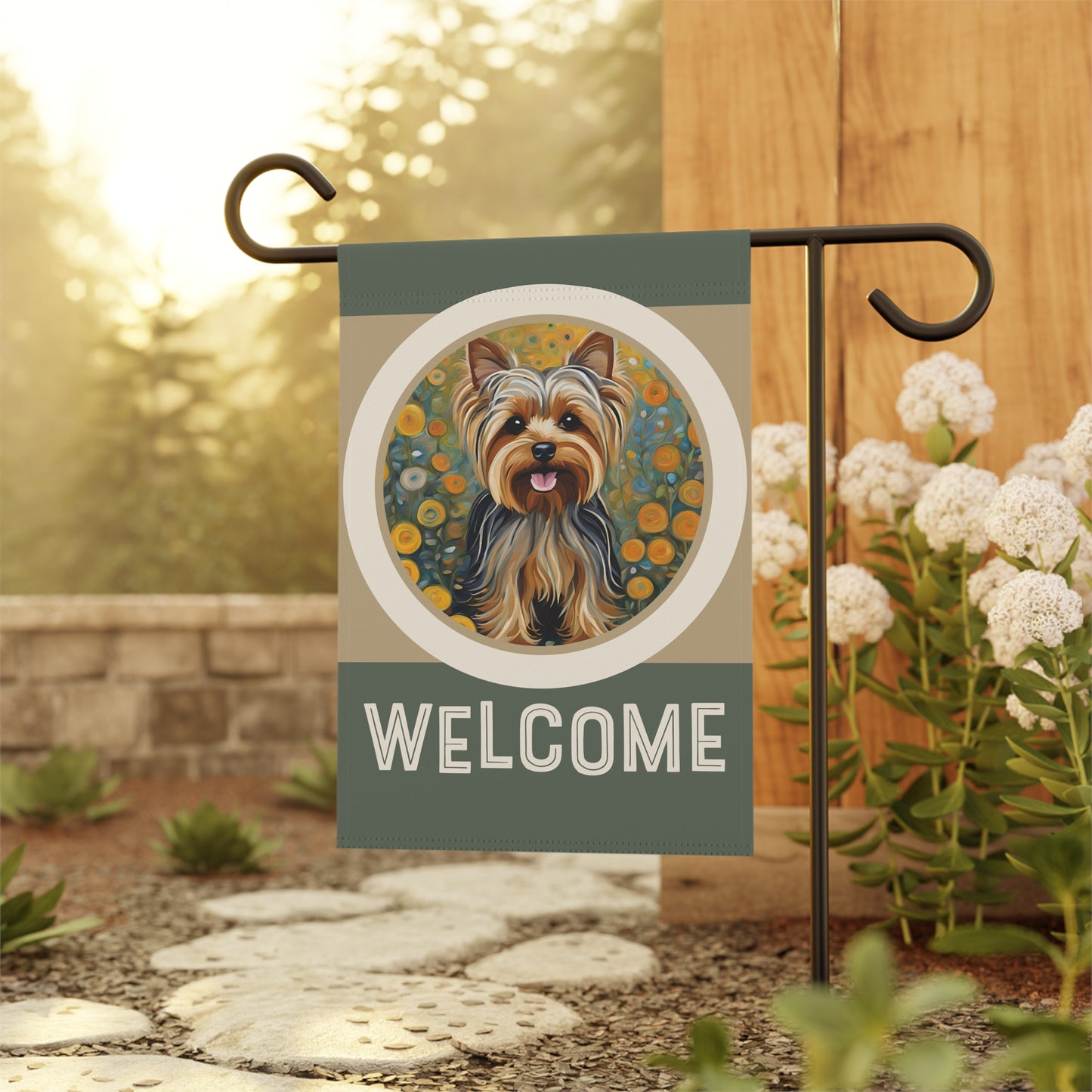 Yorkshire Terrier Welcome 2-Sided Garden & House Flag/Banner