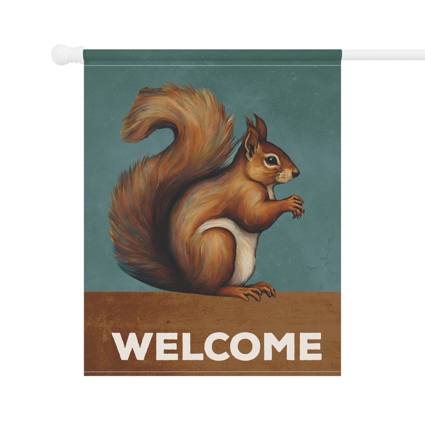 Squirrel Welcome 2-Sided Garden & House Flag/Banner