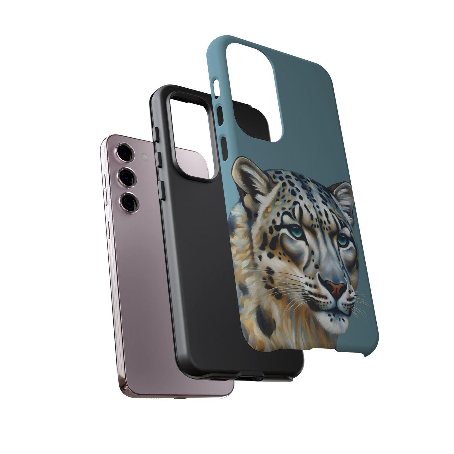 Snow Leopard iPhone Samsung Galaxy Google Pixel Tough Cases