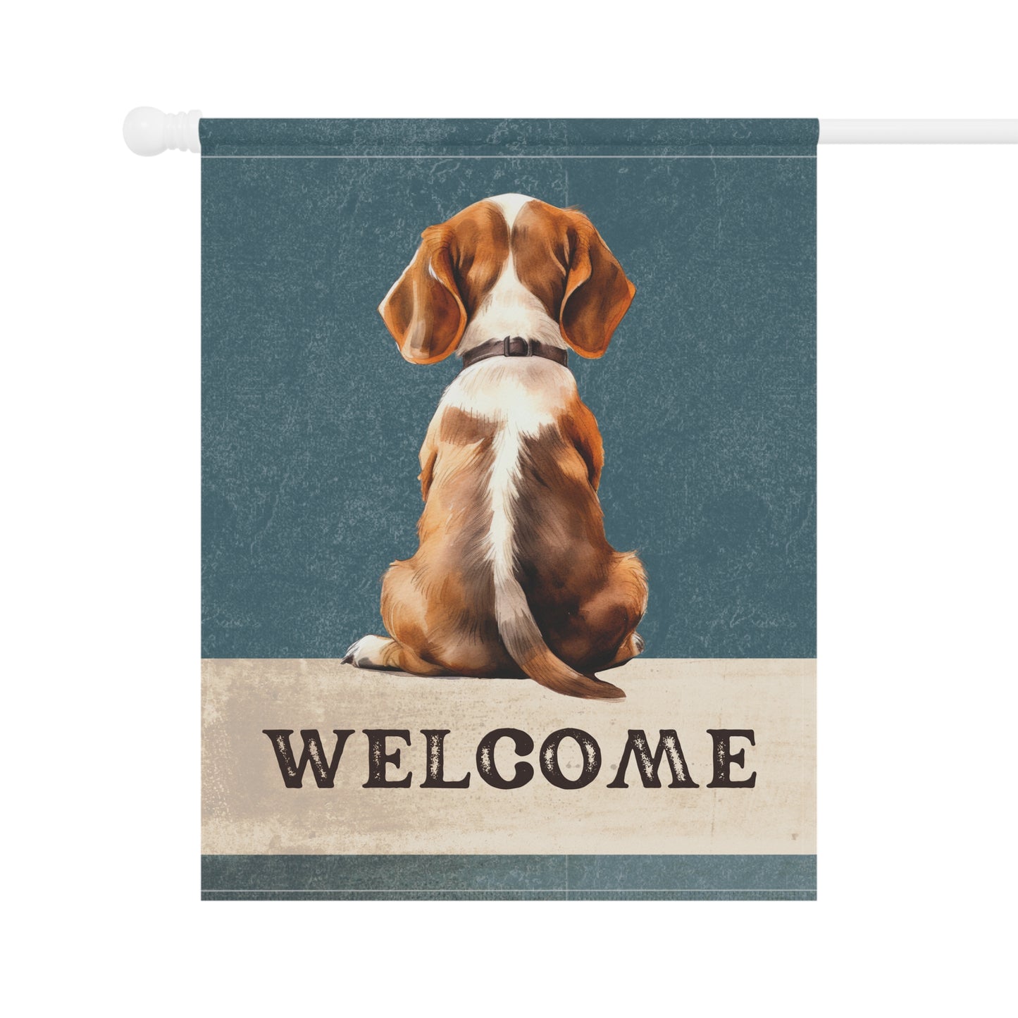 Beagle Welcome 2-Sided Garden & House Flag/Banner