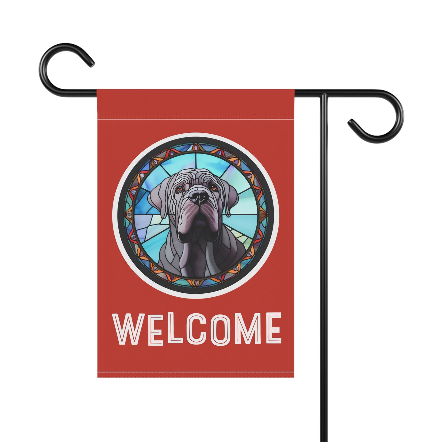 Neapolitan Mastiff Welcome 2-Sided Garden & House Flag/Banner