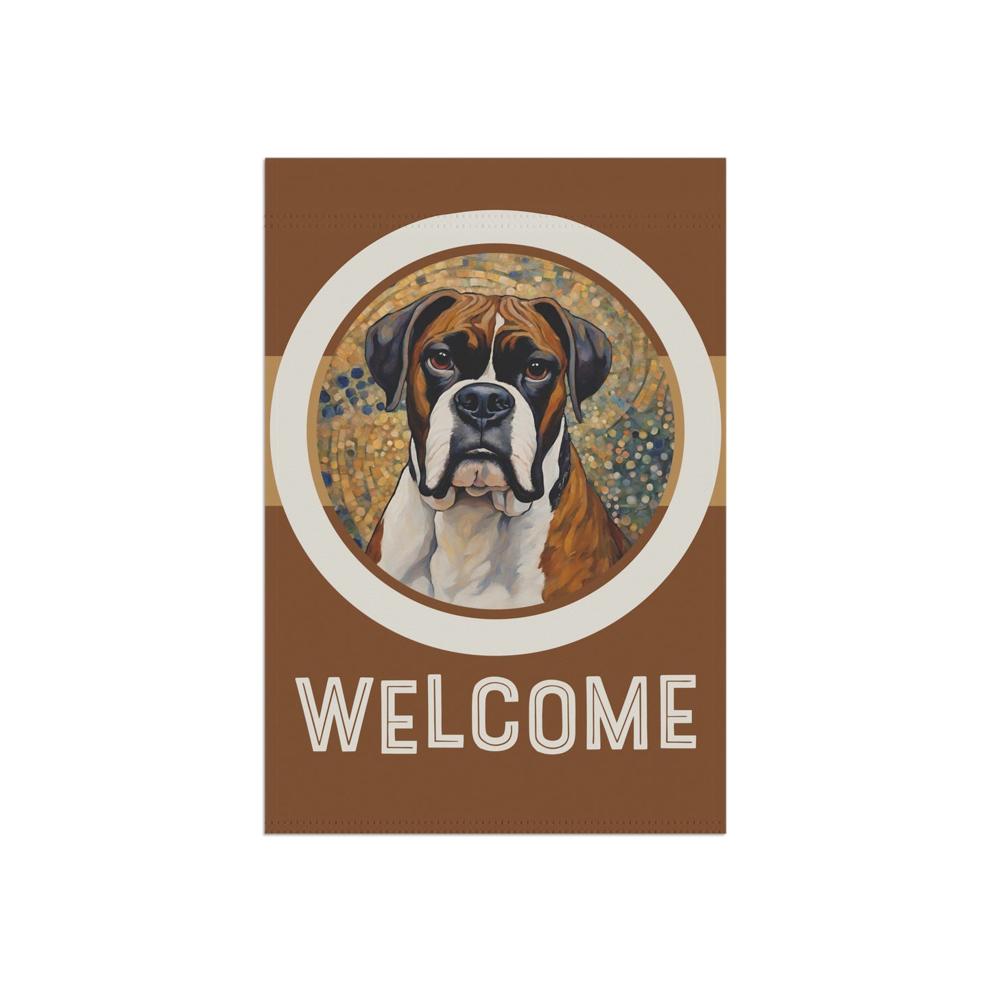 Boxer Welcome 2-Sided Garden & House Flag/Banner