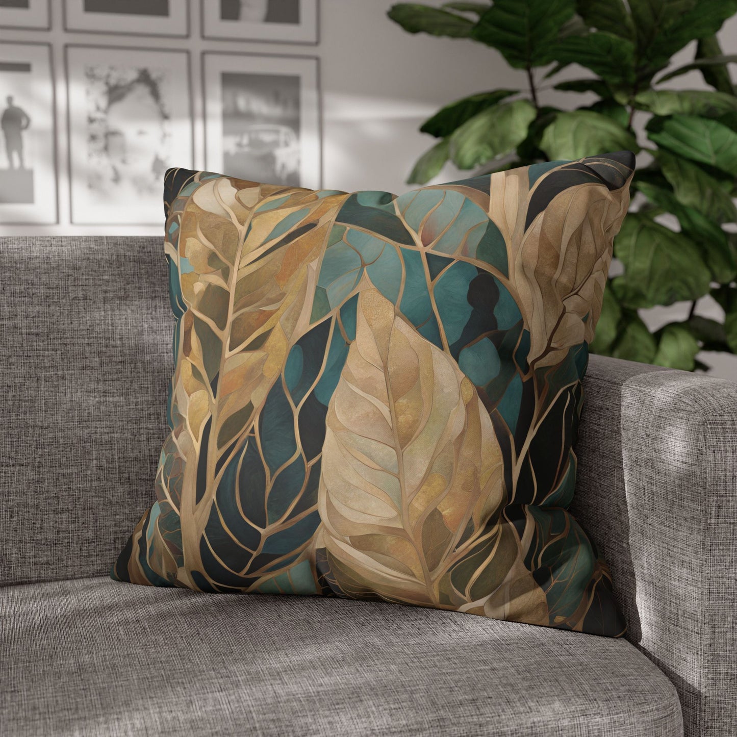 Jungle Square Poly Canvas Pillowcase