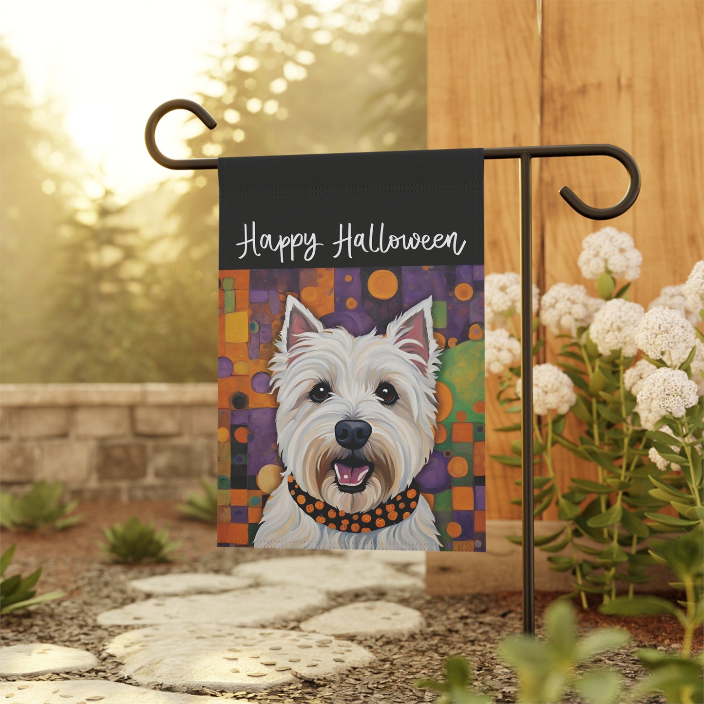 Westie Happy Halloween 2-Sided Garden & House Flag/Banner