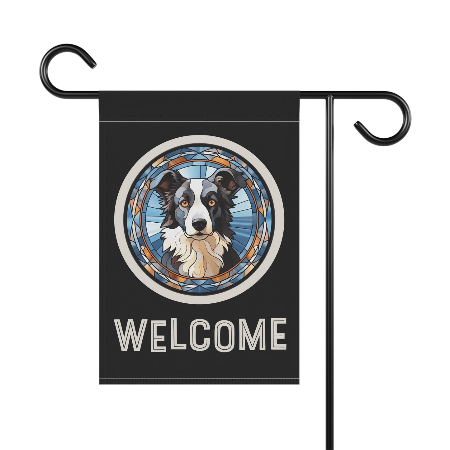 Border Collie Welcome 2-Sided Garden & House Flag/Banner